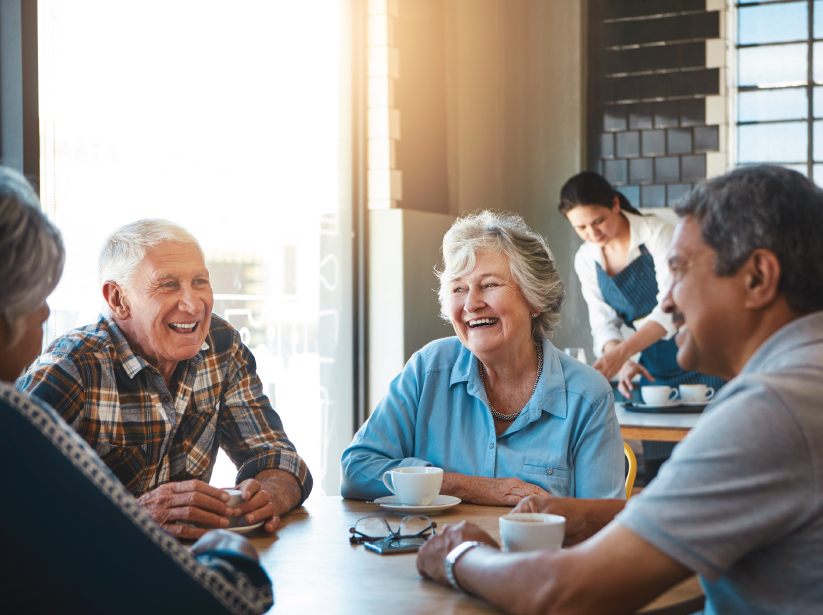 group of friends getting coffee